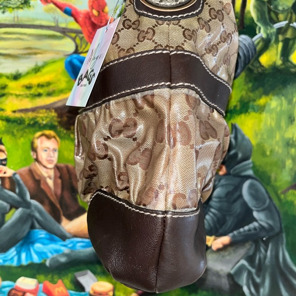 Gucci: Mixed Monogram GG Crystal Coated Hobo Shoulder Bag - Picture 16 of 17